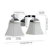 Staunton Iron/Glass Modern Cottage LED Vanity Light