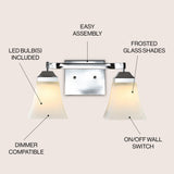 Staunton Iron/Glass Modern Cottage LED Vanity Light