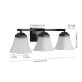 Staunton Iron/Glass Modern Cottage LED Vanity Light