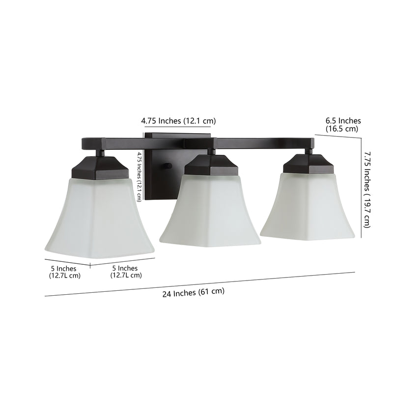 Staunton Iron/Glass Modern Cottage LED Vanity Light