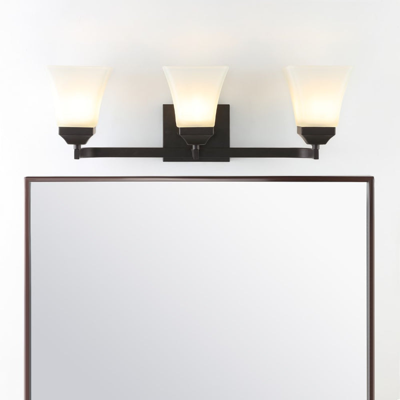 Staunton Iron/Glass Modern Cottage LED Vanity Light