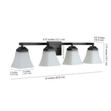 Staunton Iron/Glass Modern Cottage LED Vanity Light