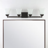 Staunton Iron/Glass Modern Cottage LED Vanity Light