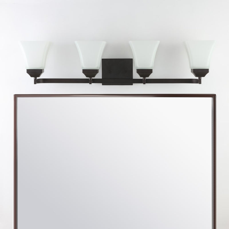 Staunton Iron/Glass Modern Cottage LED Vanity Light