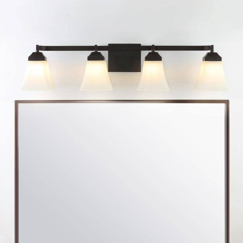 Staunton Iron/Glass Modern Cottage LED Vanity Light