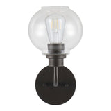 Sandrine Iron/Seeded Glass Cottage Rustic LED Vanity Light - JONATHAN Y