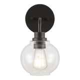 Sandrine Iron/Seeded Glass Cottage Rustic LED Vanity Light - JONATHAN Y