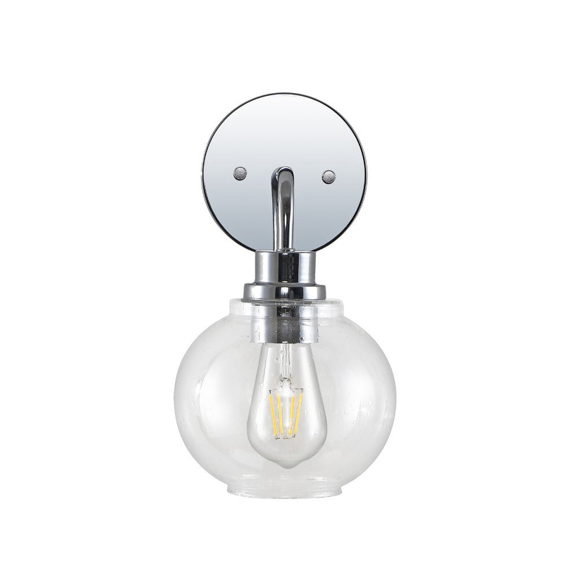 Sandrine Iron/Seeded Glass Cottage Rustic LED Vanity Light - JONATHAN Y