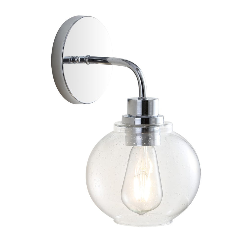 Sandrine Iron/Seeded Glass Cottage Rustic LED Vanity Light