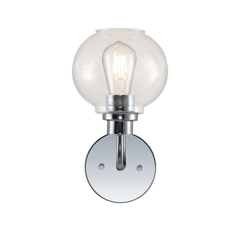 Sandrine Iron/Seeded Glass Cottage Rustic LED Vanity Light