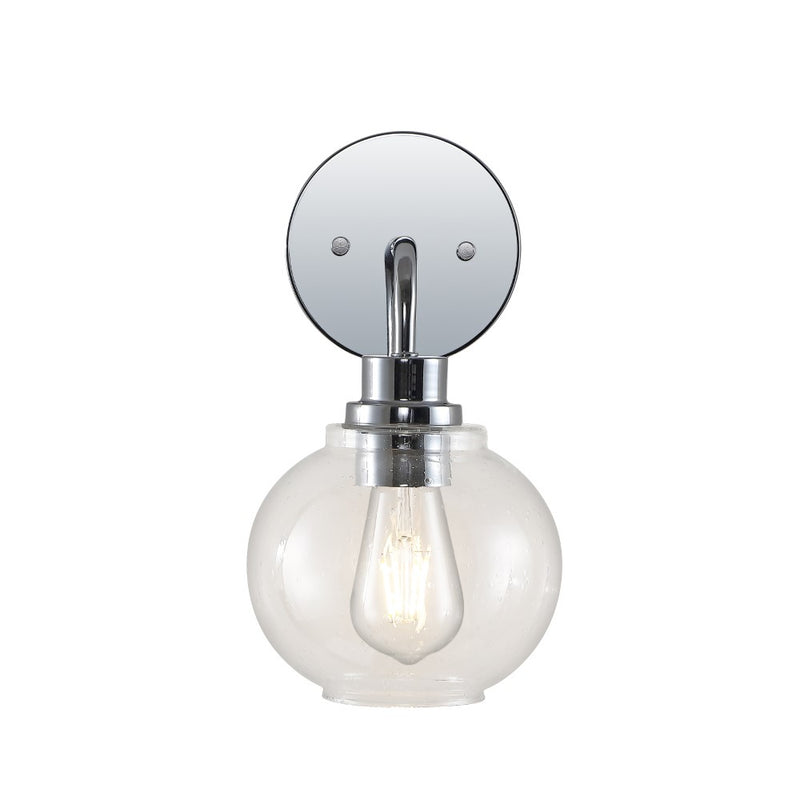 Sandrine Iron/Seeded Glass Cottage Rustic LED Vanity Light - JONATHAN Y