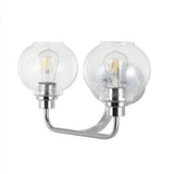 Sandrine Iron/Seeded Glass Cottage Rustic LED Vanity Light