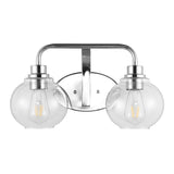 Sandrine Iron/Seeded Glass Cottage Rustic LED Vanity Light
