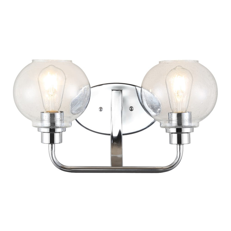 Sandrine Iron/Seeded Glass Cottage Rustic LED Vanity Light