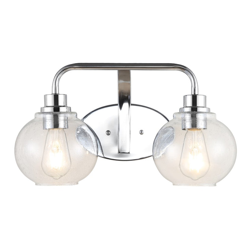 Sandrine Iron/Seeded Glass Cottage Rustic LED Vanity Light