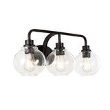 Sandrine Iron/Seeded Glass Cottage Rustic LED Vanity Light
