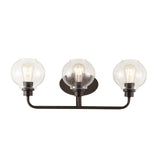 Sandrine Iron/Seeded Glass Cottage Rustic LED Vanity Light