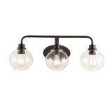 Sandrine Iron/Seeded Glass Cottage Rustic LED Vanity Light