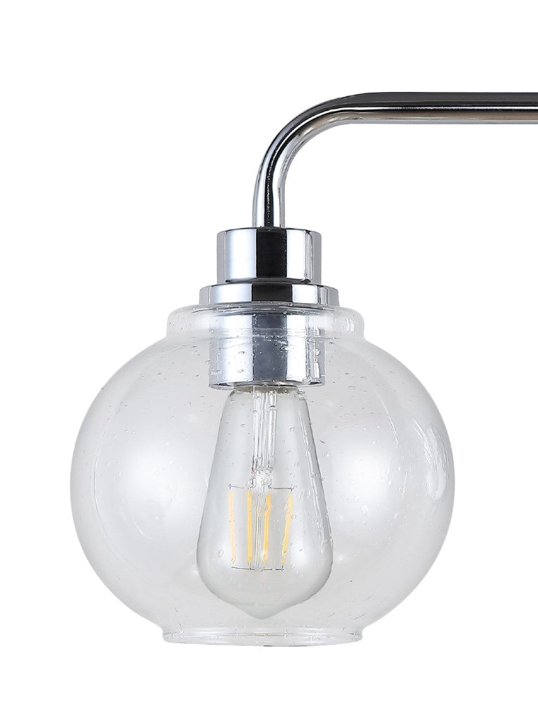 Sandrine Iron/Seeded Glass Cottage Rustic LED Vanity Light