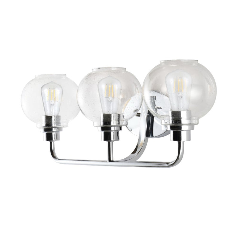 Sandrine Iron/Seeded Glass Cottage Rustic LED Vanity Light