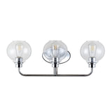 Sandrine Iron/Seeded Glass Cottage Rustic LED Vanity Light
