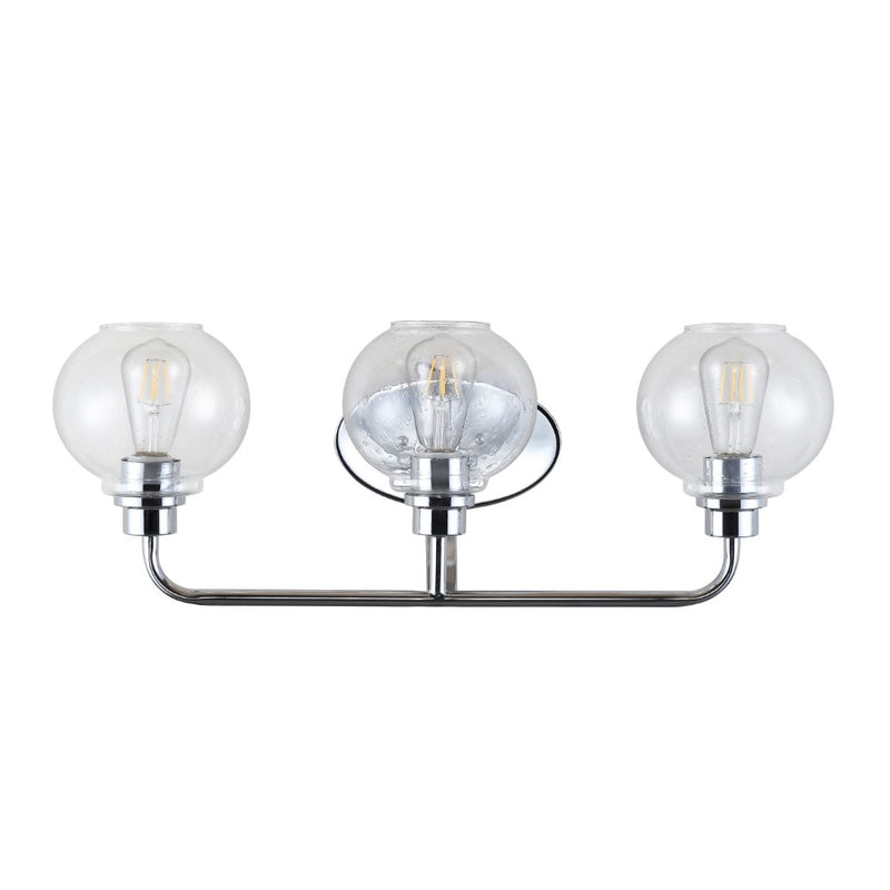 Sandrine Iron/Seeded Glass Cottage Rustic LED Vanity Light