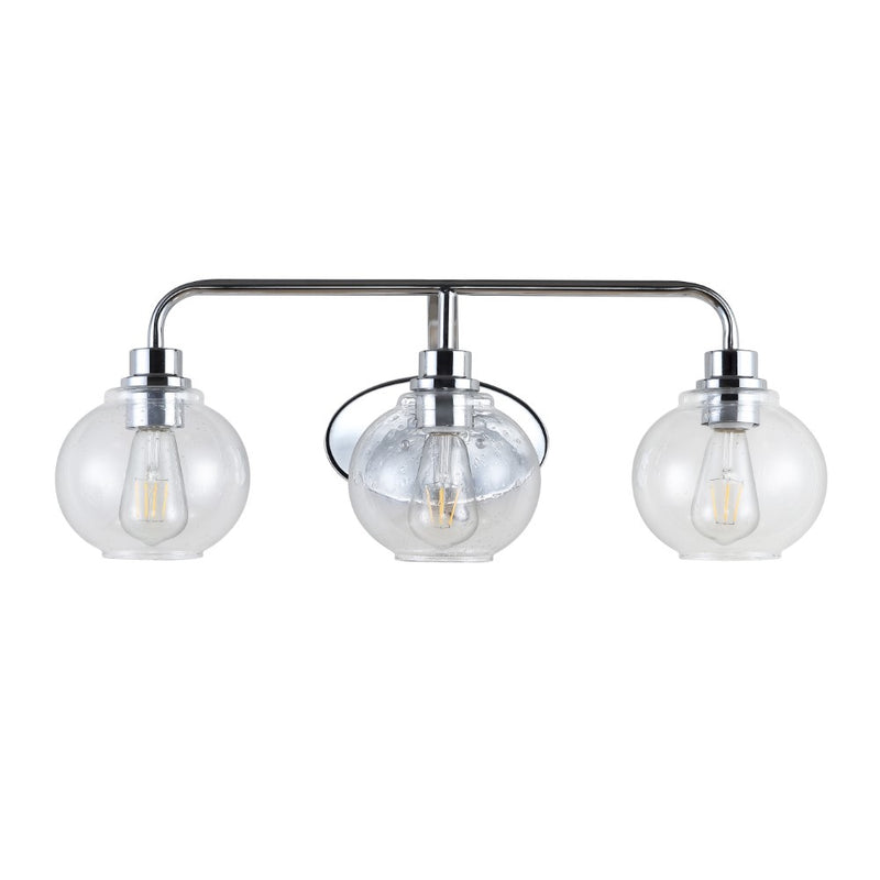 Sandrine Iron/Seeded Glass Cottage Rustic LED Vanity Light