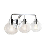 Sandrine Iron/Seeded Glass Cottage Rustic LED Vanity Light