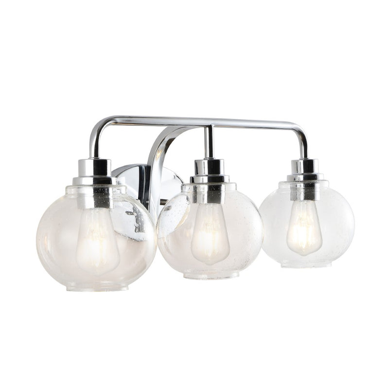 Sandrine Iron/Seeded Glass Cottage Rustic LED Vanity Light