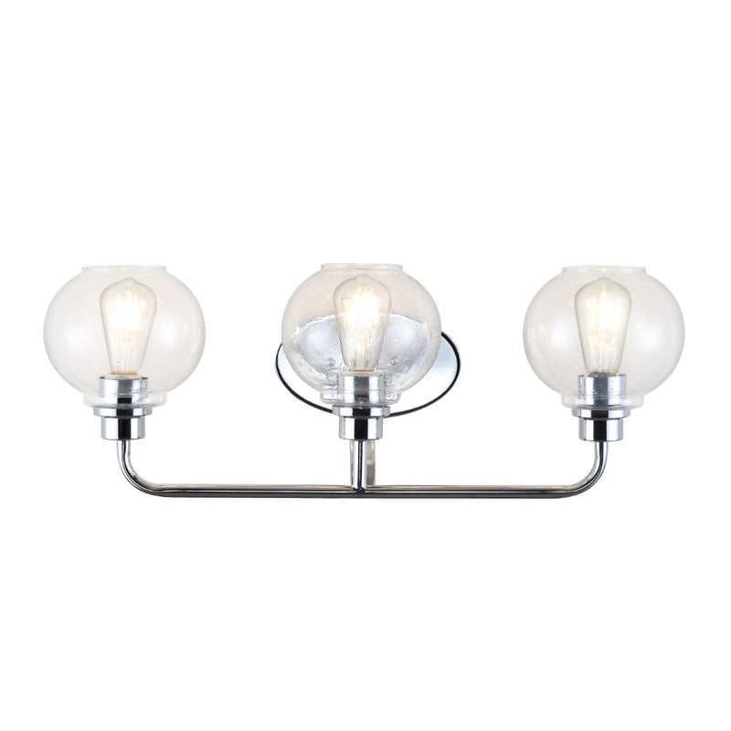 Sandrine Iron/Seeded Glass Cottage Rustic LED Vanity Light