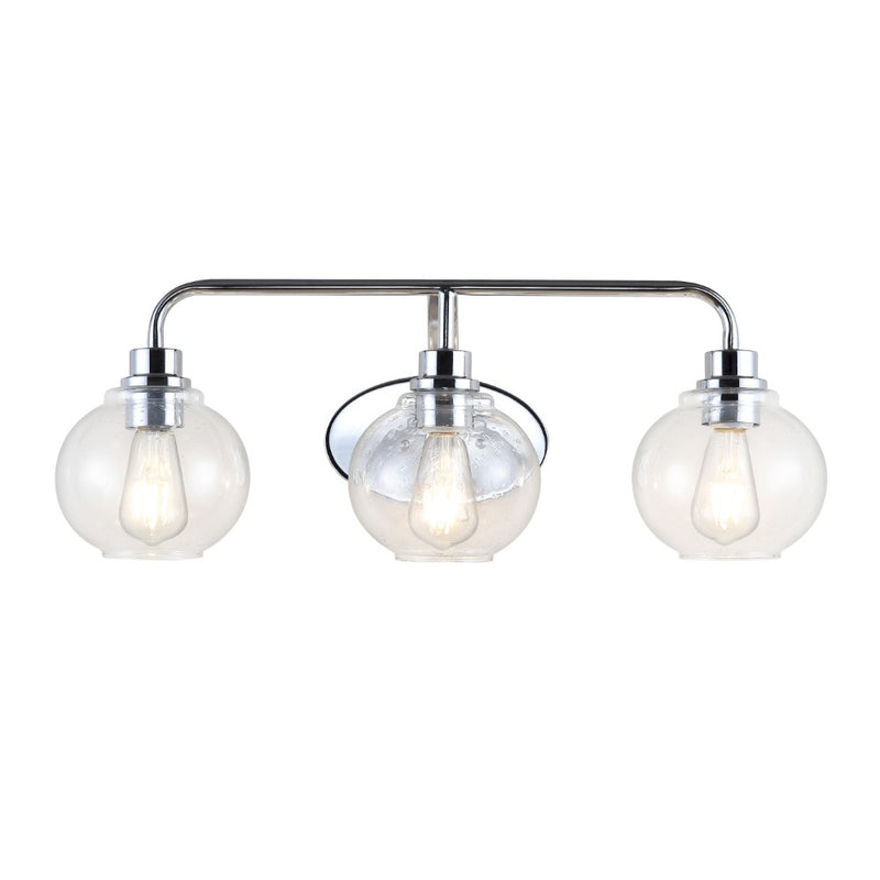 Sandrine Iron/Seeded Glass Cottage Rustic LED Vanity Light
