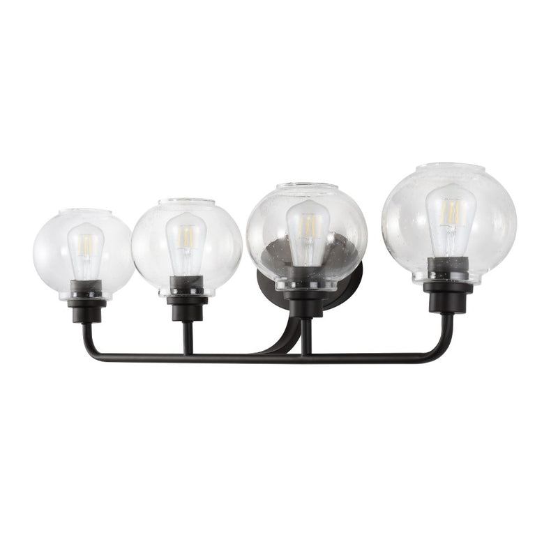 Sandrine Iron/Seeded Glass Cottage Rustic LED Vanity Light