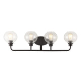 Sandrine Iron/Seeded Glass Cottage Rustic LED Vanity Light