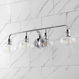 Sandrine Iron/Seeded Glass Cottage Rustic LED Vanity Light