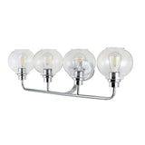 Sandrine Iron/Seeded Glass Cottage Rustic LED Vanity Light