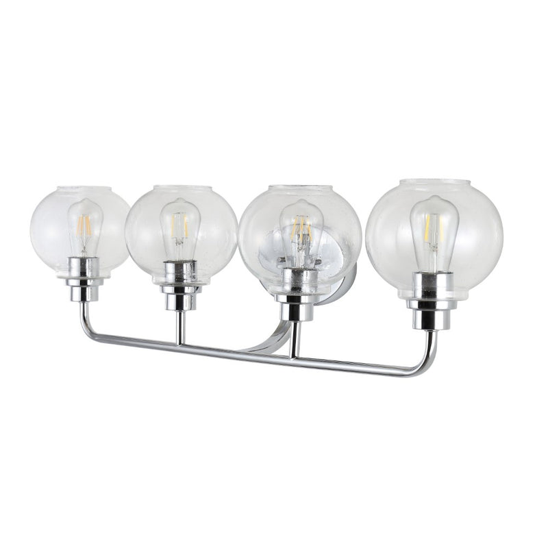 Sandrine Iron/Seeded Glass Cottage Rustic LED Vanity Light