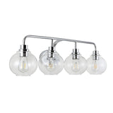 Sandrine Iron/Seeded Glass Cottage Rustic LED Vanity Light