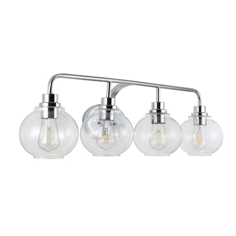 Sandrine Iron/Seeded Glass Cottage Rustic LED Vanity Light