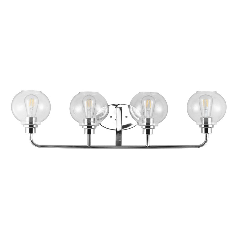 Sandrine Iron/Seeded Glass Cottage Rustic LED Vanity Light