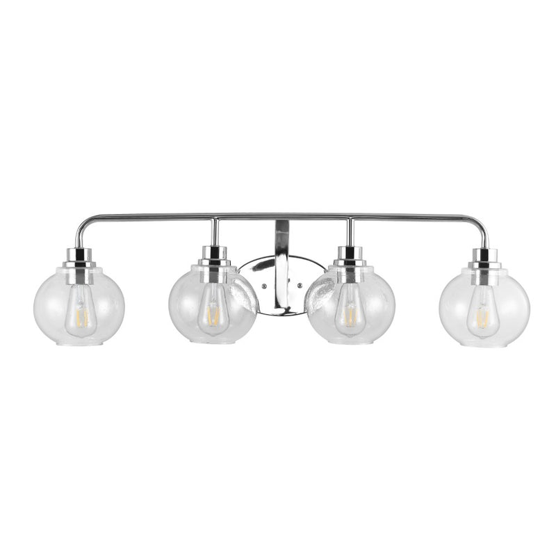 Sandrine Iron/Seeded Glass Cottage Rustic LED Vanity Light