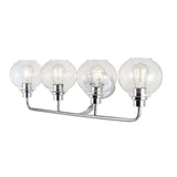 Sandrine Iron/Seeded Glass Cottage Rustic LED Vanity Light