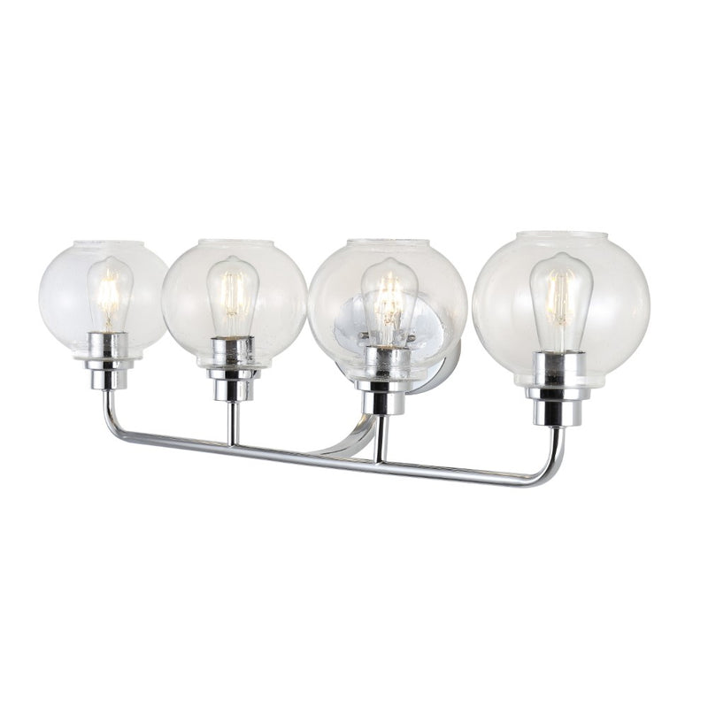 Sandrine Iron/Seeded Glass Cottage Rustic LED Vanity Light