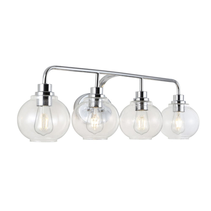 Sandrine Iron/Seeded Glass Cottage Rustic LED Vanity Light