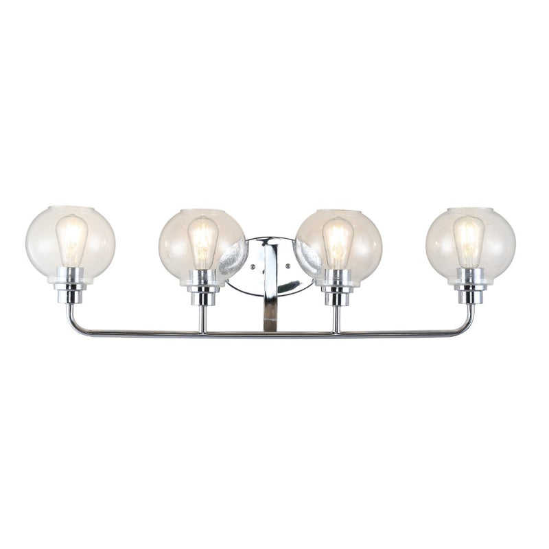Sandrine Iron/Seeded Glass Cottage Rustic LED Vanity Light