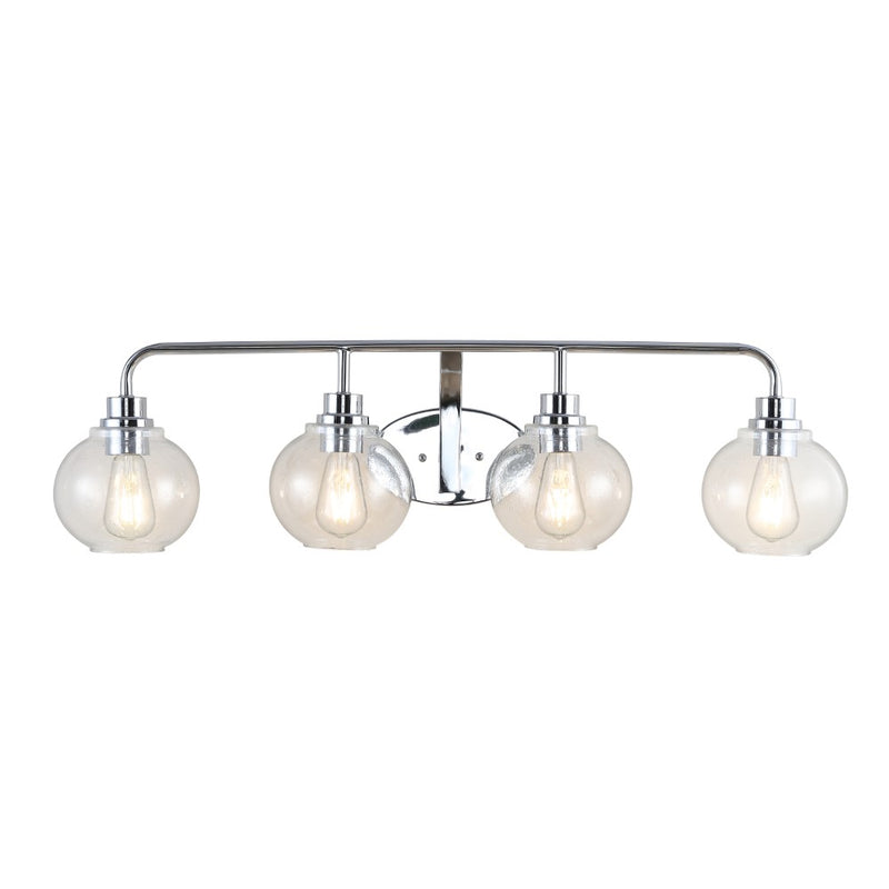 Sandrine Iron/Seeded Glass Cottage Rustic LED Vanity Light