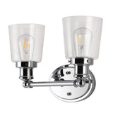 Beverly Iron/Seeded Glass Classic Cottage LED Vanity Light - JONATHAN Y