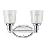 Beverly Iron/Seeded Glass Classic Cottage LED Vanity Light - JONATHAN Y