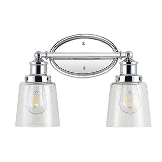Beverly Iron/Seeded Glass Classic Cottage LED Vanity Light - JONATHAN Y
