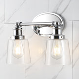 Beverly Iron/Seeded Glass Classic Cottage LED Vanity Light - JONATHAN Y