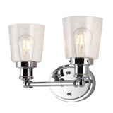 Beverly Iron/Seeded Glass Classic Cottage LED Vanity Light - JONATHAN Y